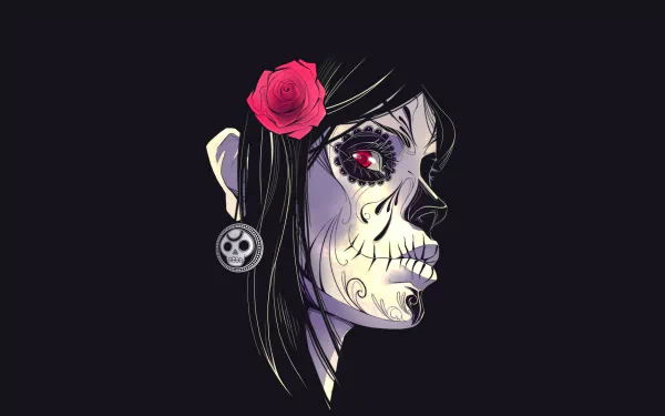 artistic sugar skull HD Desktop Wallpaper | Background Image
