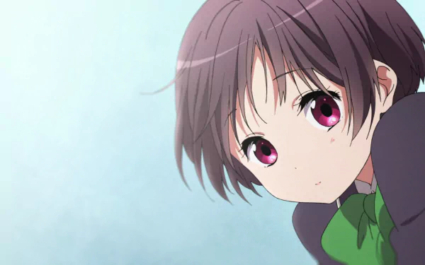 HD anime desktop wallpaper featuring Kumin Tsuyuri from Love Chunibyo & Other Delusions with soft lighting and a calm, pastel background.