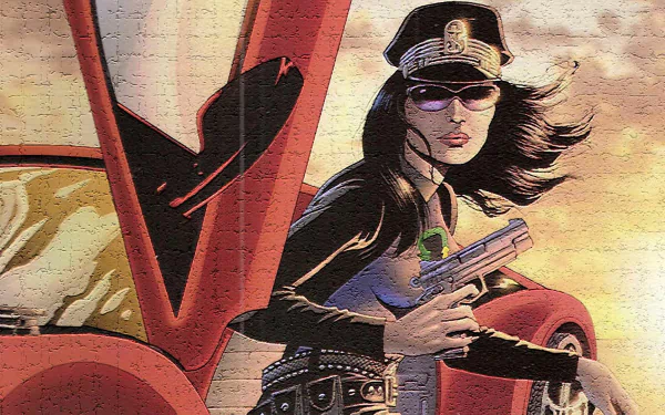 Comic Action girl HD Desktop Wallpaper | Background Image