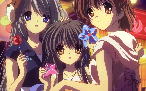 Fuuko Ibuki Nagisa Furukawa Tomoyo Sakagami Anime Clannad HD Desktop Wallpaper | Background Image