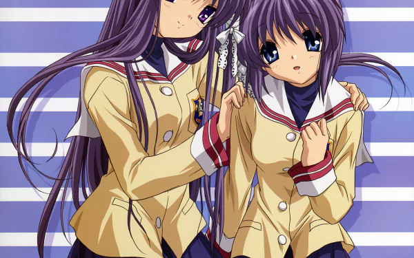 Ryou Fujibayashi Kyou Fujibayashi Anime Clannad HD Desktop Wallpaper | Background Image
