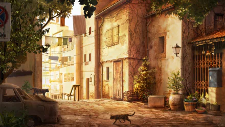 artistic town HD Desktop Wallpaper | Background Image