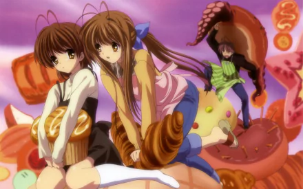 Akio Furukawa Sanae Furukawa Nagisa Furukawa Anime Clannad HD Desktop Wallpaper | Background Image
