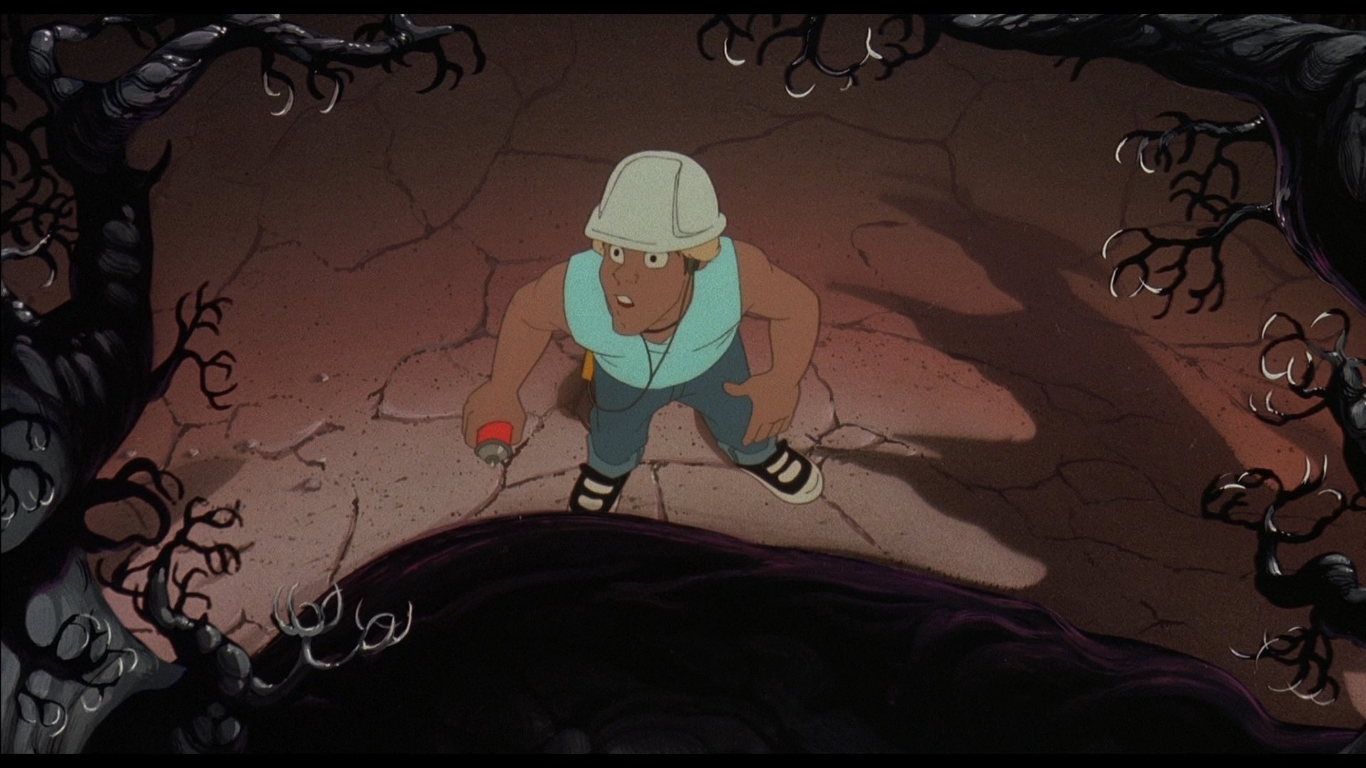 HD desktop wallpaper from Ferngully: The Last Rainforest featuring an animated character in a helmet looking surprised.