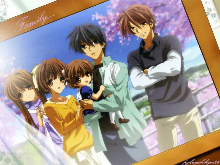 Akio Furukawa Sanae Furukawa Tomoya Okazaki Ushio Okazaki Nagisa Furukawa Anime Clannad HD Desktop Wallpaper | Background Image