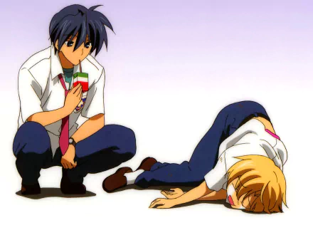 Youhei Sunohara Tomoya Okazaki Anime Clannad HD Desktop Wallpaper | Background Image