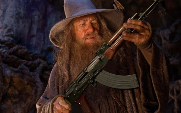 Funny Movie Lord of the Rings Gandalf HD Wallpaper | Background Image