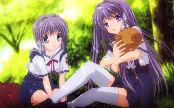 Botan (Clannad) Ryou Fujibayashi Kyou Fujibayashi Anime Clannad HD Desktop Wallpaper | Background Image