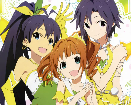 Yayoi Takatsuki Makoto Kikuchi Hibiki Ganaha Anime The iDOLM@STER HD Desktop Wallpaper | Background Image