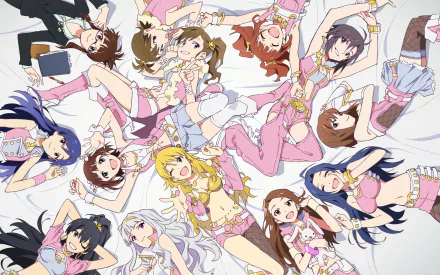 Azusa Miura Iori Minase Takane Shijou Hibiki Ganaha Miki Hoshii Haruka Amami Chihaya Kisaragi Makoto Kikuchi Yukiho Hagiwara Yayoi Takatsuki Mami Futami Ami Futami Ritsuko Akizuki Anime The iDOLM@STER HD Desktop Wallpaper | Background Image