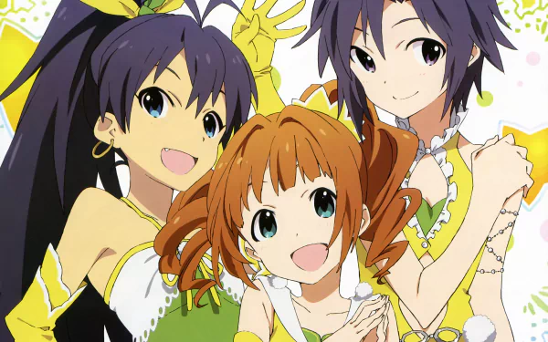 Yayoi Takatsuki Makoto Kikuchi Hibiki Ganaha Anime The iDOLM@STER HD Desktop Wallpaper | Background Image