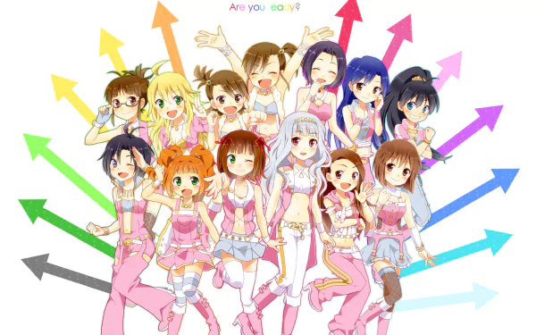 Yukiho Hagiwara Iori Minase Takane Shijou Haruka Amami Yayoi Takatsuki Makoto Kikuchi Hibiki Ganaha Chihaya Kisaragi Azusa Miura Mami Futami Ami Futami Miki Hoshii Ritsuko Akizuki Anime The iDOLM@STER HD Desktop Wallpaper | Background Image