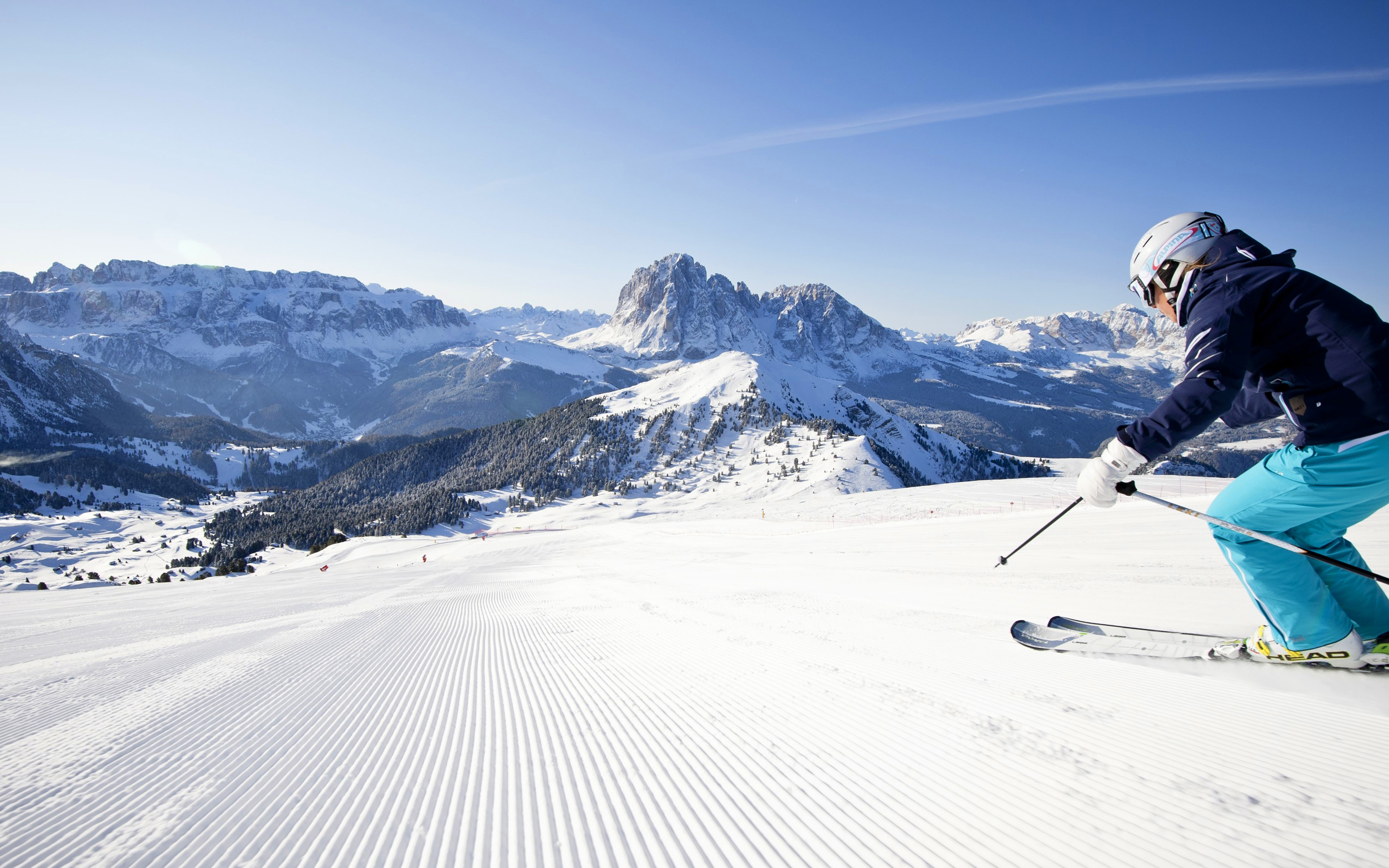 Download Ski Mountain Snow Skiing Sports HD Wallpaper