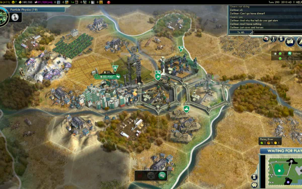 HD desktop wallpaper of Civilization: Beyond Earth showcasing in-game city and landscape view.