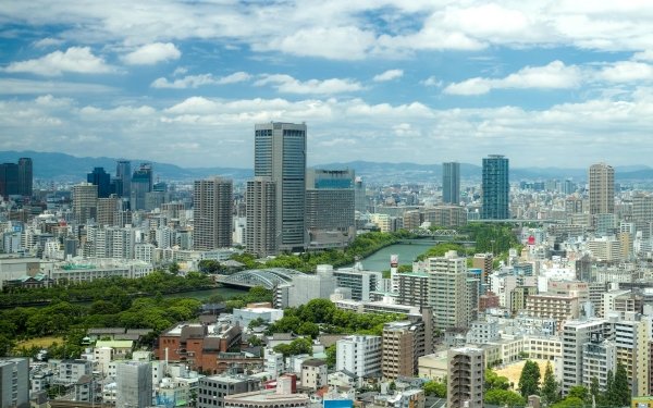 Man Made Osaka Cities Japan HD Wallpaper | Background Image