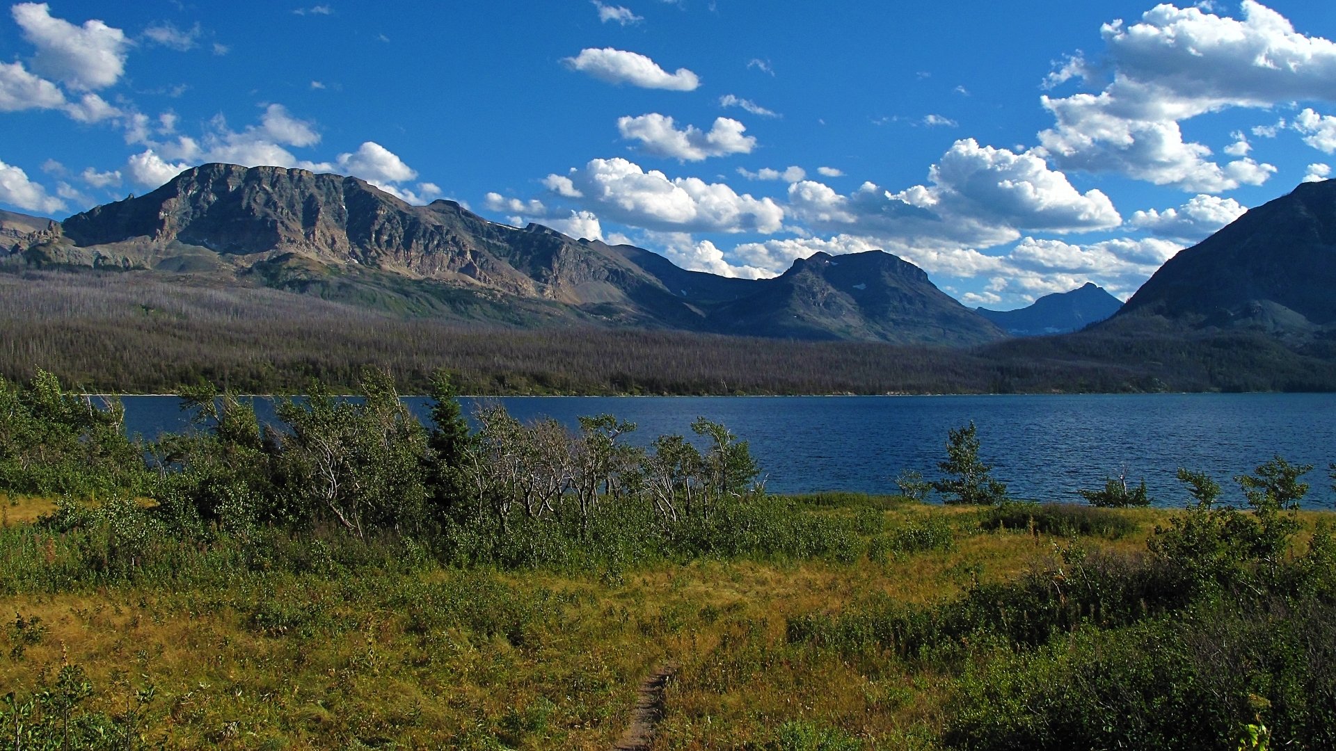 Download Nature Saint Mary Lake HD Wallpaper