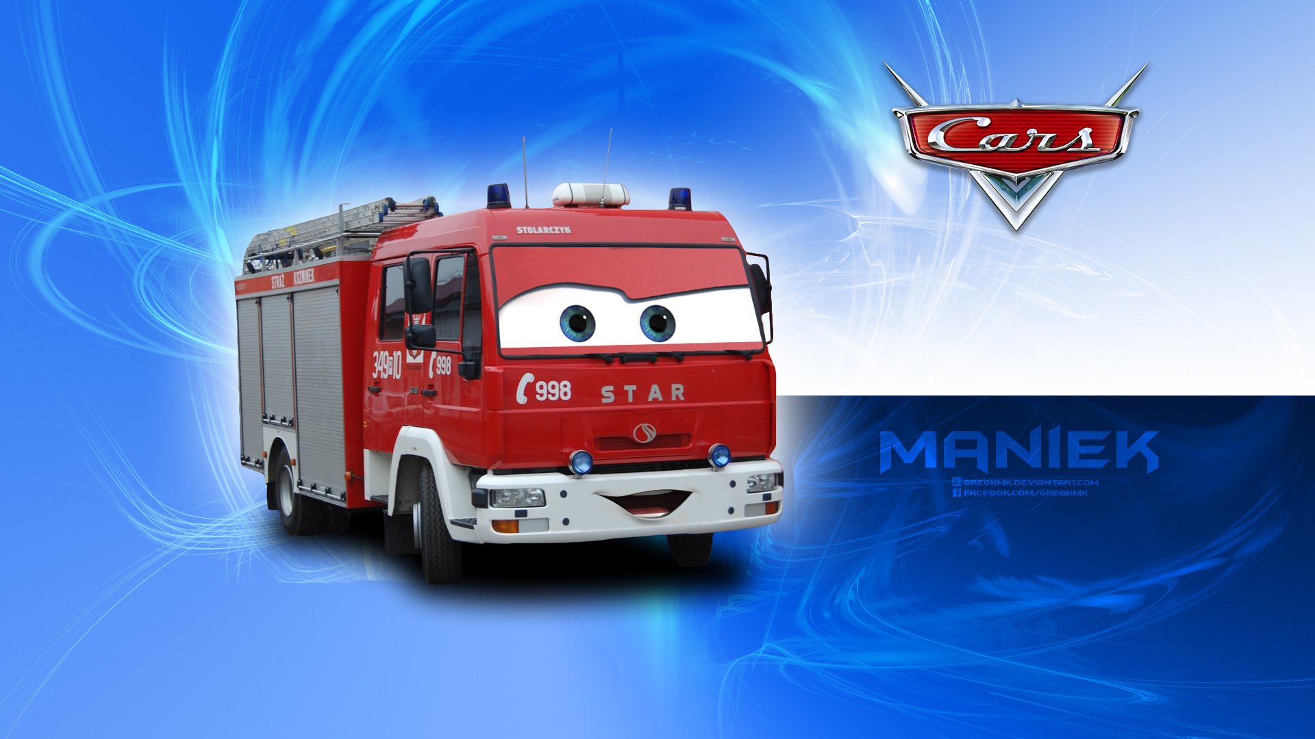 cars disney fire truck