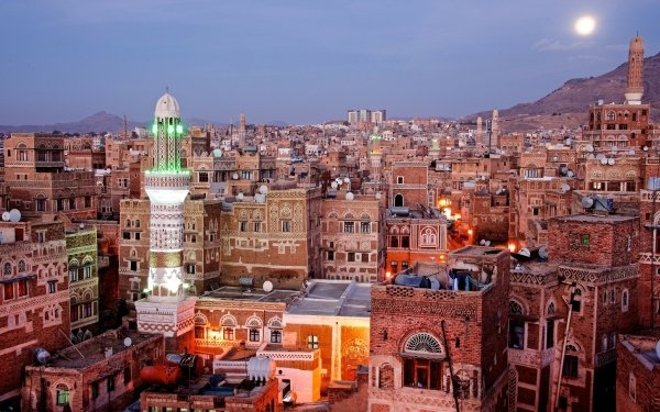 Man Made Sana'a Cities Yemen Minaret Arabia HD Wallpaper | Background Image
