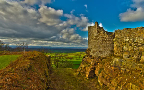 man made Beeston Castle HD Desktop Wallpaper | Background Image