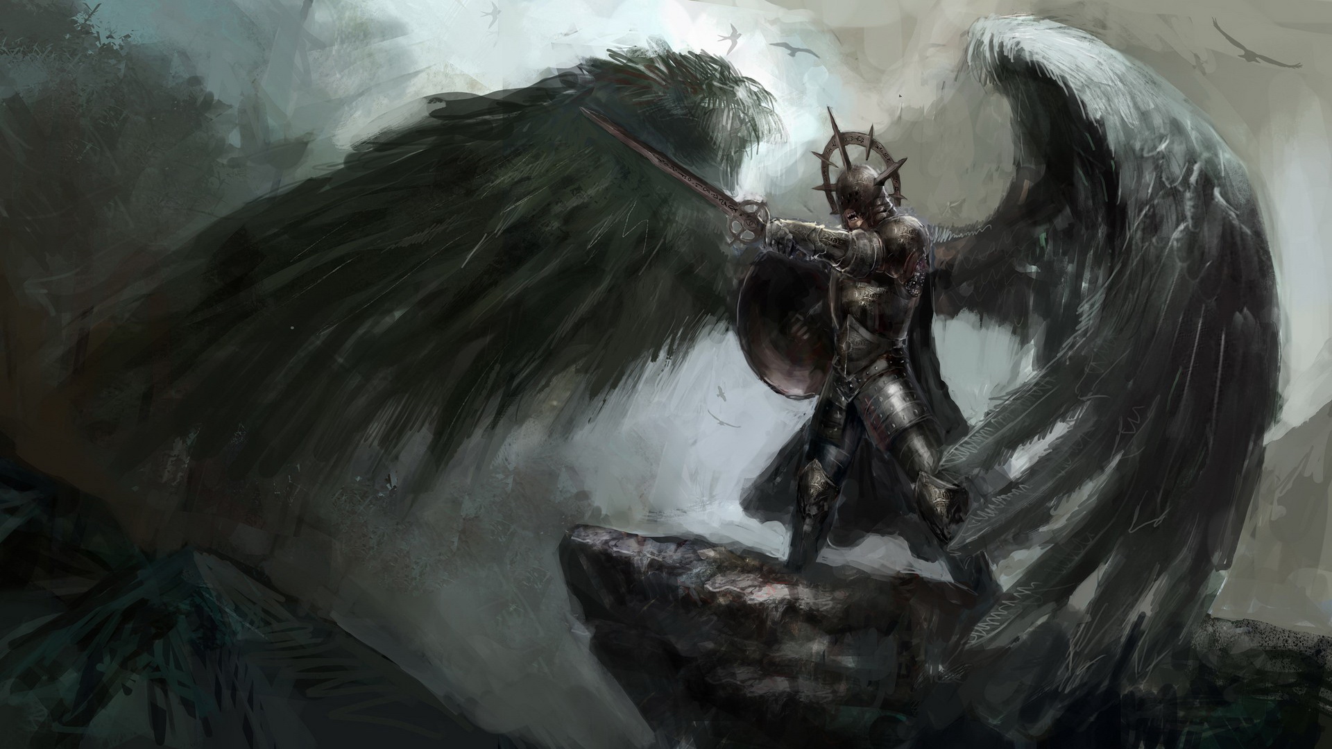 Fantasy Angel Warrior HD Wallpaper | Background Image | 1920x1080