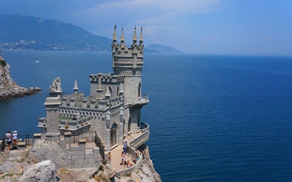 Man Made Swallow's Nest Buildings Yalta Russia HD Wallpaper | Background Image