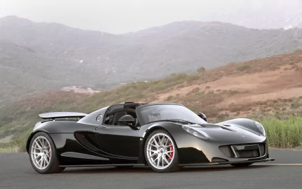 black car car supercar hennessey vehicle Hennessey Venom GT HD Desktop Wallpaper | Background Image