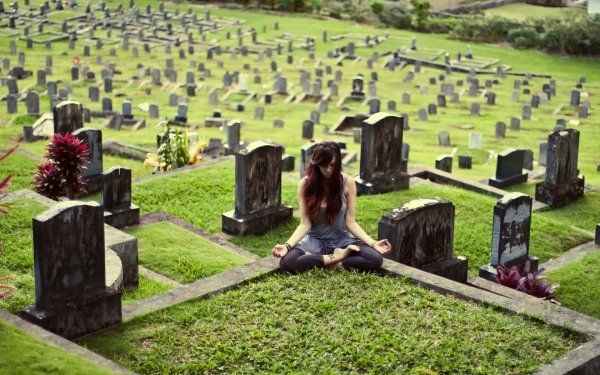Women Mood Meditation Cemetery HD Wallpaper | Background Image