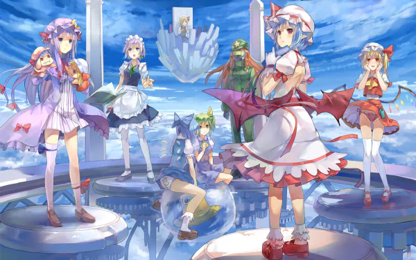 Daiyousei (Touhou) Medicine Melancholy Sakuya Izayoi Remilia Scarlet Patchouli Knowledge Flandre Scarlet Hong Meiling Cirno (Touhou) Anime Touhou HD Desktop Wallpaper | Background Image