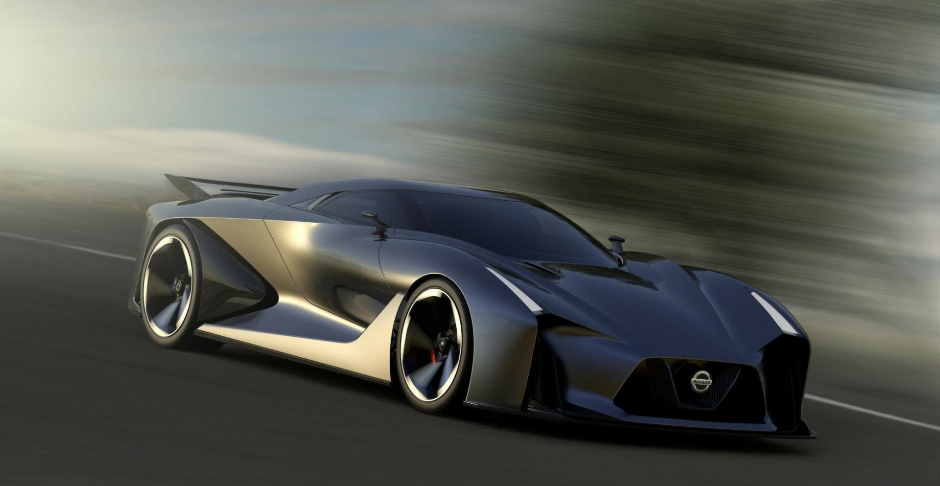 Download Dark Vehicle Nissan Concept HD Wallpaper
