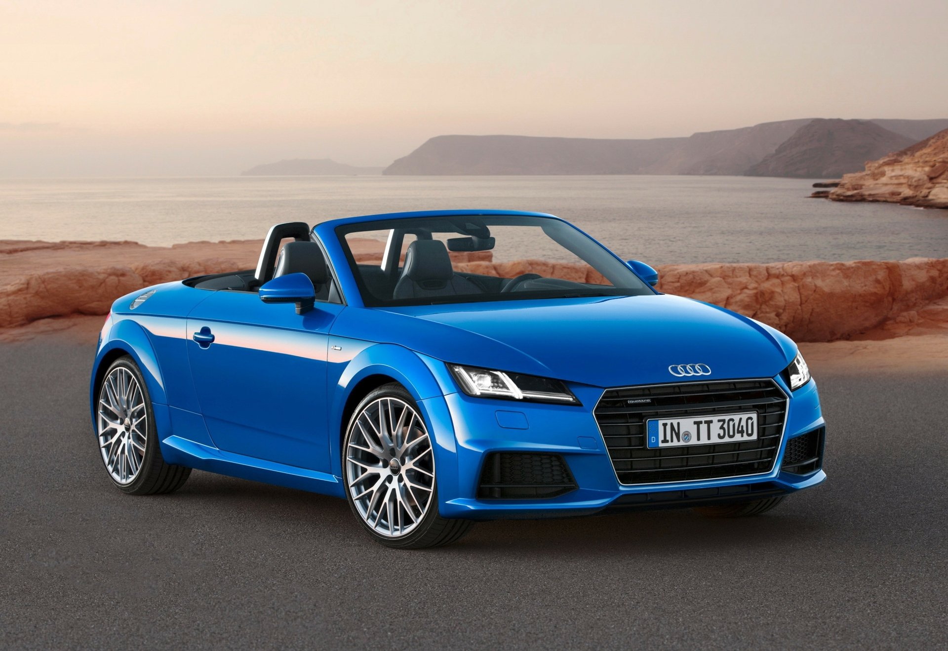 Download Blue Audi Vehicle Audi TT Roadster HD Wallpaper