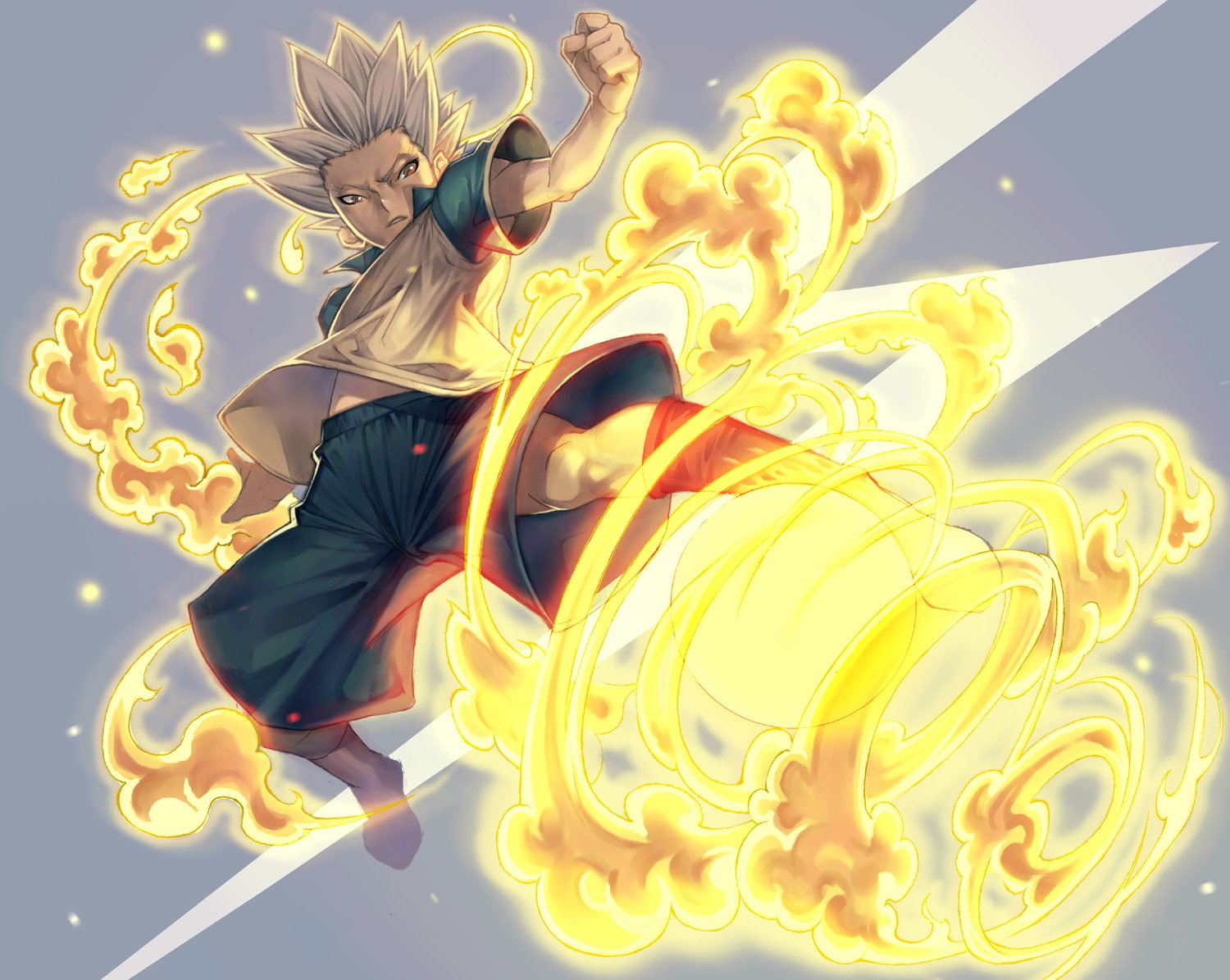 Download Child White Hair Flame Anime Inazuma Eleven  Wallpaper by ChimeraHatake