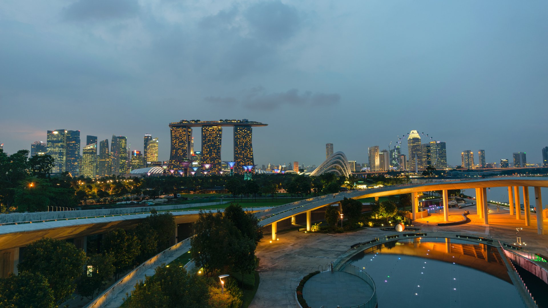 Download Night Building Singapore Man Made Marina Bay Sands 4k Ultra HD Wallpaper by Kenneth Neo