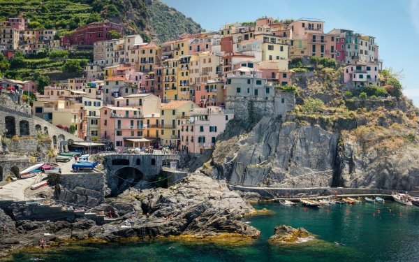 Man Made Manarola Towns Italy Cinque Terre HD Wallpaper | Background Image