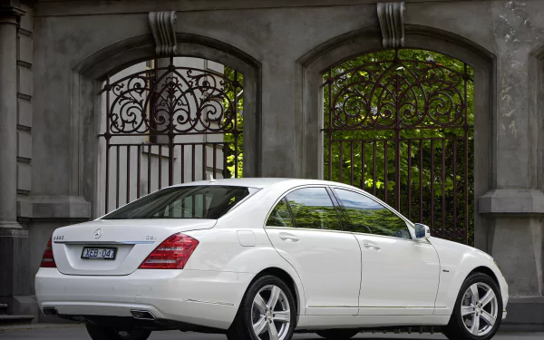 white Mercedes vehicle Mercedes-Benz 350 S HD Desktop Wallpaper | Background Image