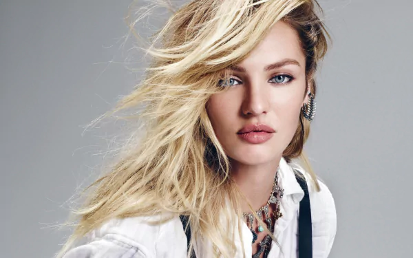 face blue eyes South African model woman Candice Swanepoel HD Desktop Wallpaper | Background Image