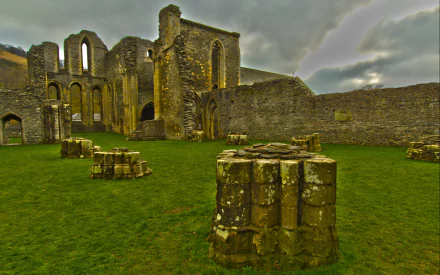religious Valle Crucis Abbey HD Desktop Wallpaper | Background Image