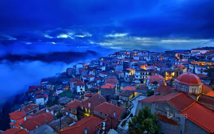 Arachova Greece man made town HD Desktop Wallpaper | Background Image