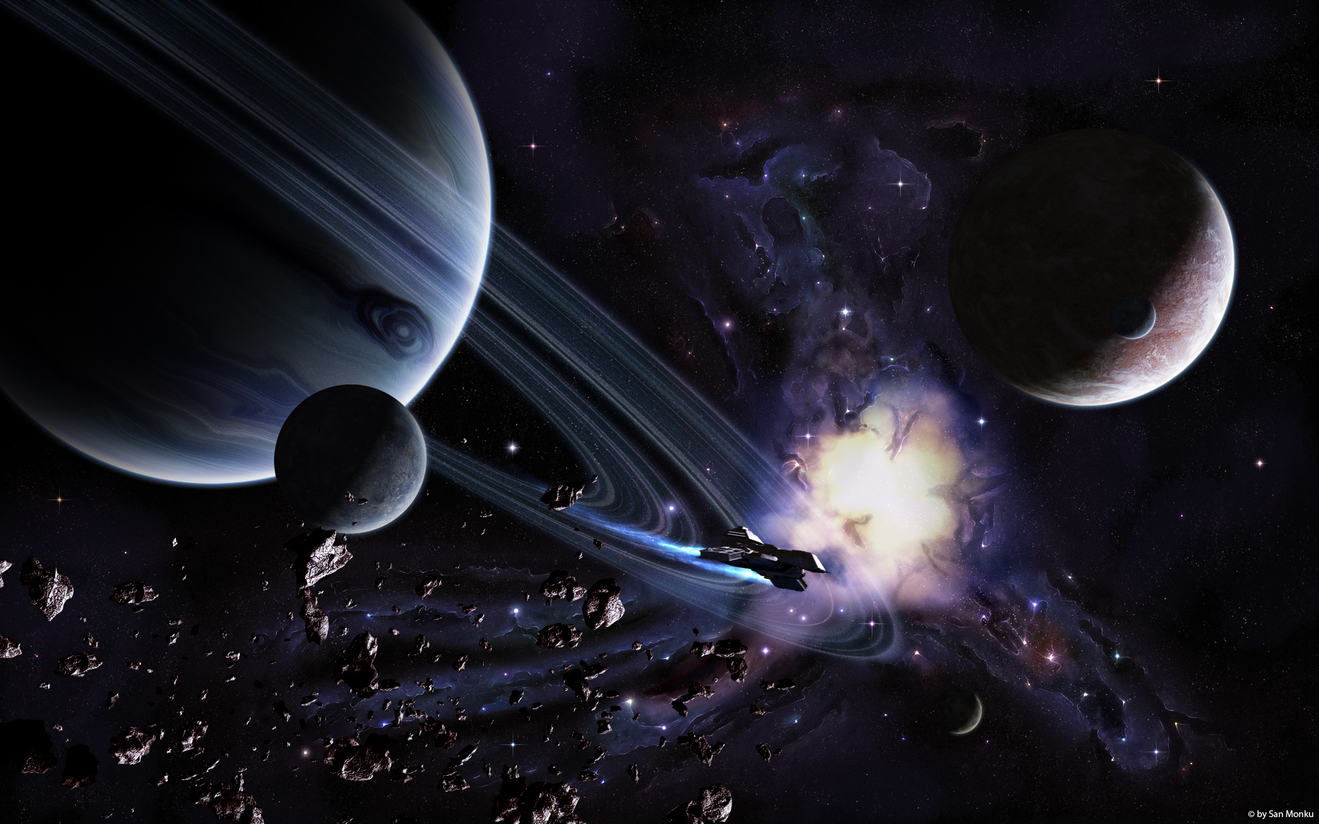 Астероиды нептун. Космос. Космическое пространство. Космос планеты Галактики. Изображение космоса.