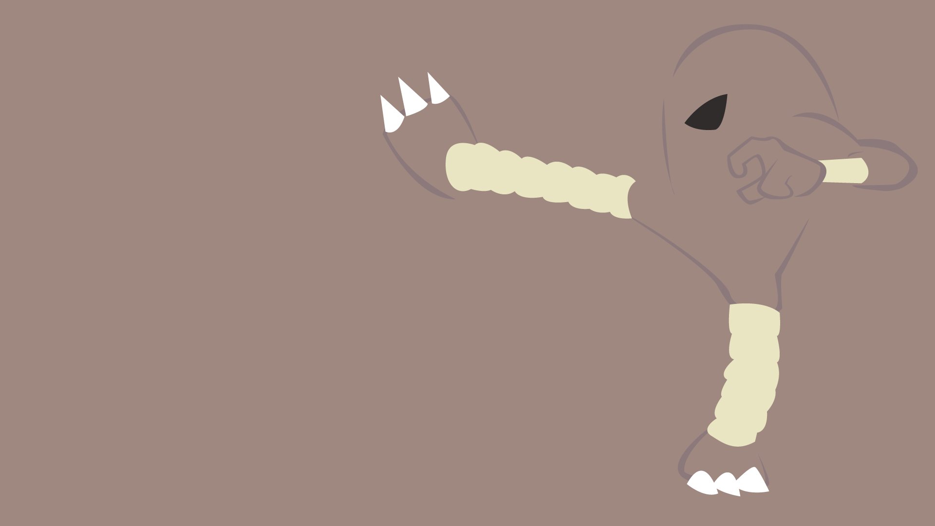Download Minimalist Hitmonlee (Pokémon) Video Game Pokemon Minimalist Gaming HD Wallpaper