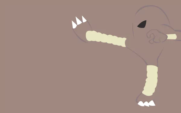 minimalist Hitmonlee (Pokémon) video game Pokemon Minimalist Gaming HD Desktop Wallpaper | Background Image