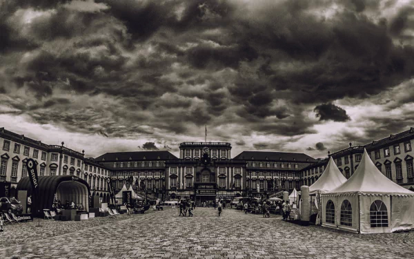 man made Mannheim Palace HD Desktop Wallpaper | Background Image