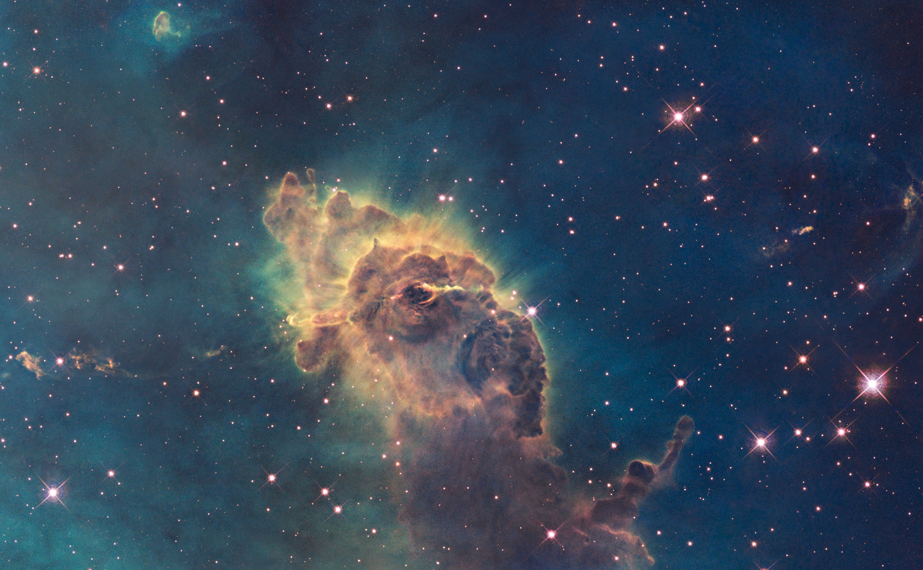 Carina Nebula By Hubble
