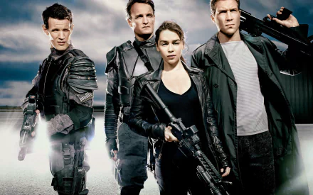 Matt Smith Jai Courtney Emilia Clarke Jason Clarke movie Terminator Genisys HD Desktop Wallpaper | Background Image