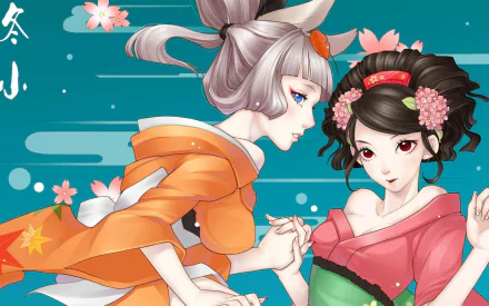 kimono Anime Original HD Desktop Wallpaper | Background Image