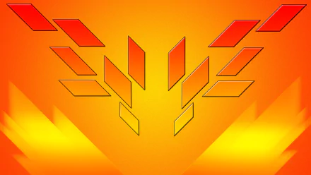 Abstract orange pattern with geometric shapes and vibrant color gradients, designed as an HD PC desktop wallpaper and background.