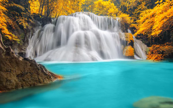 erawan national park Erawan Waterfall fall nature waterfall HD Desktop Wallpaper | Background Image