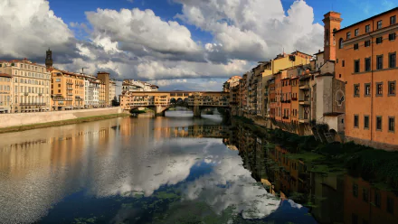 man made Ponte Vecchio HD Desktop Wallpaper | Background Image