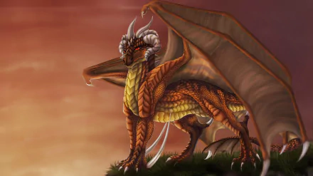 fantasy dragon red dragon HD Desktop Wallpaper | Background Image