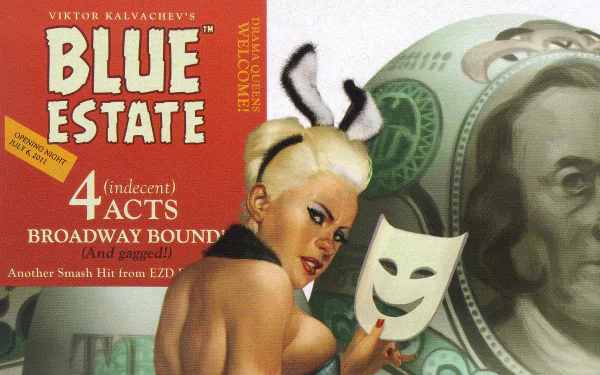 Comic Blue Estate HD Desktop Wallpaper | Background Image