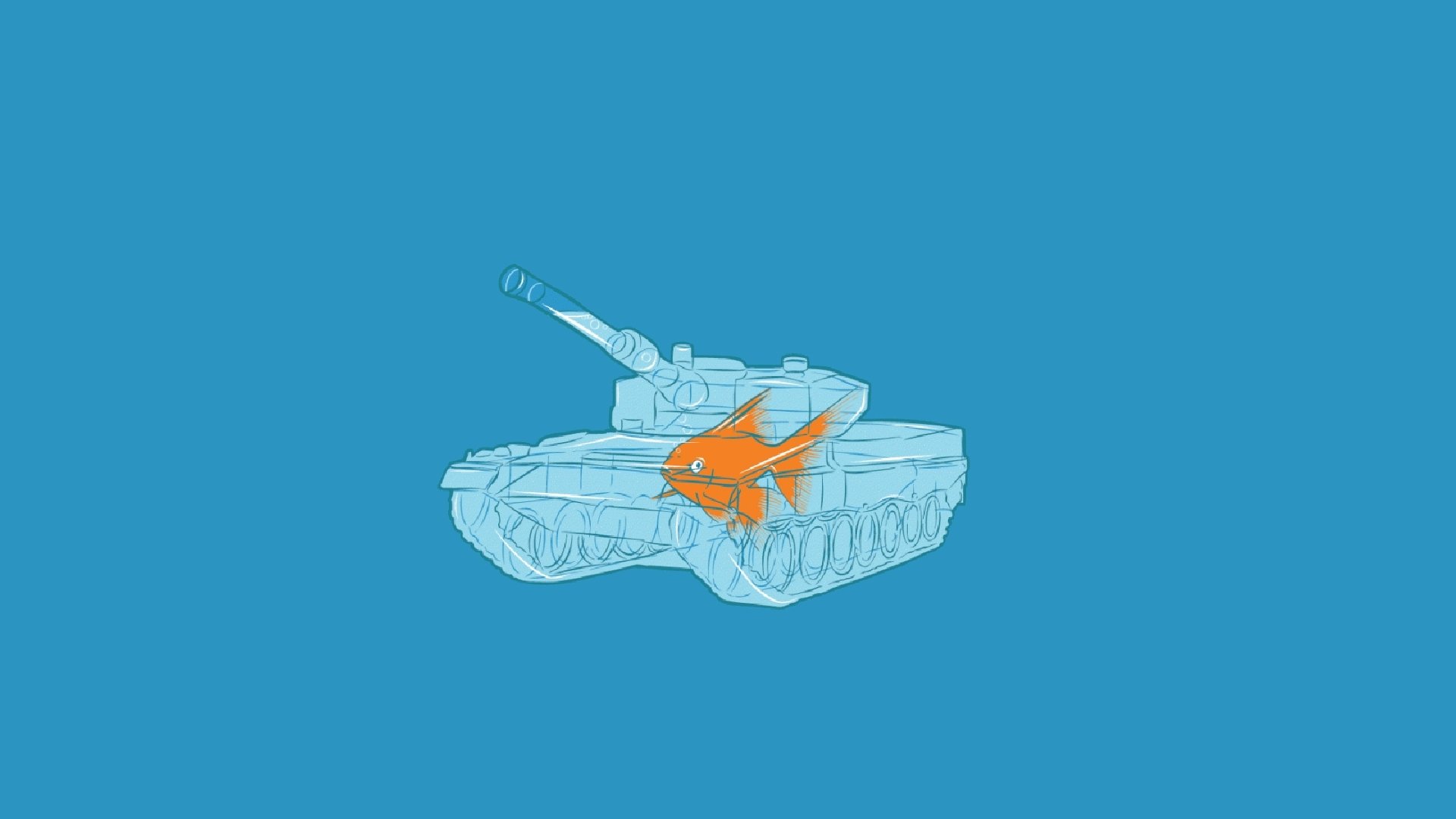 Download Blue Fish Minimalist Tank Funny Fish Tank Minimalist Blue HD Wallpaper